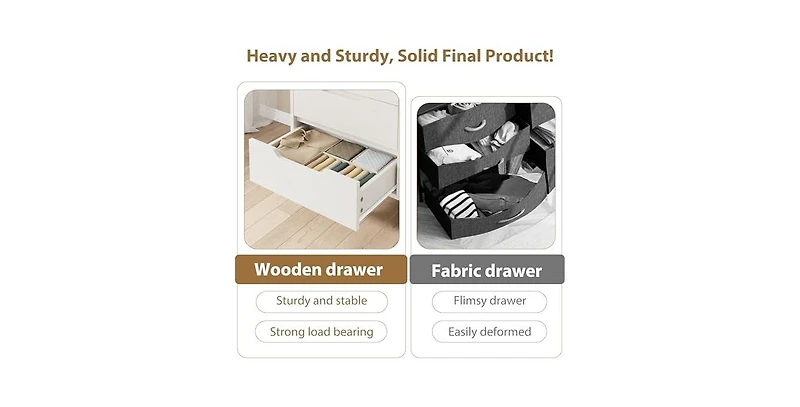 gaomon 4 Dresser for Bedroom, 41.5" Tall Dresser, Freestanding Vertical Drawer Cabinet with Storage