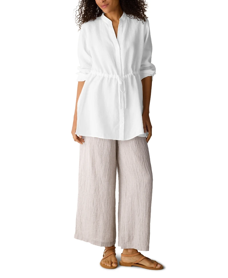 Eileen Fisher Women's Band Collar Long Shirt