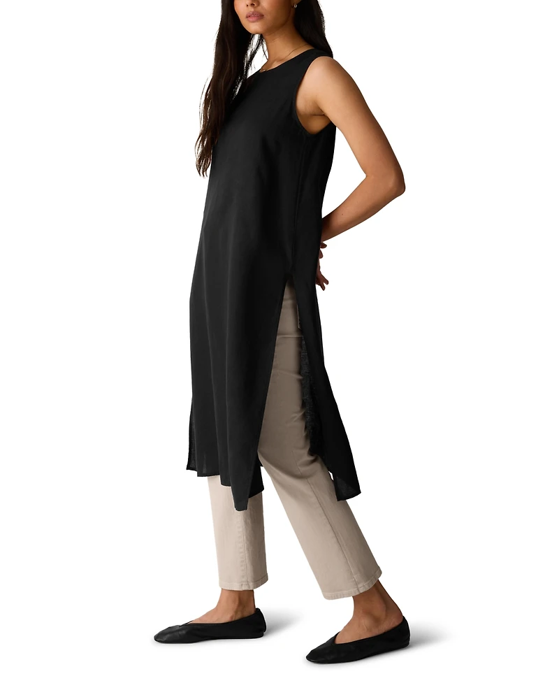 Eileen Fisher Women's Round Neck Tunic Top