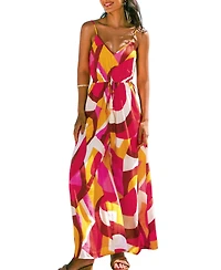 Cupshe Women's Printed V-Neck Wide-Leg Jumpsuit