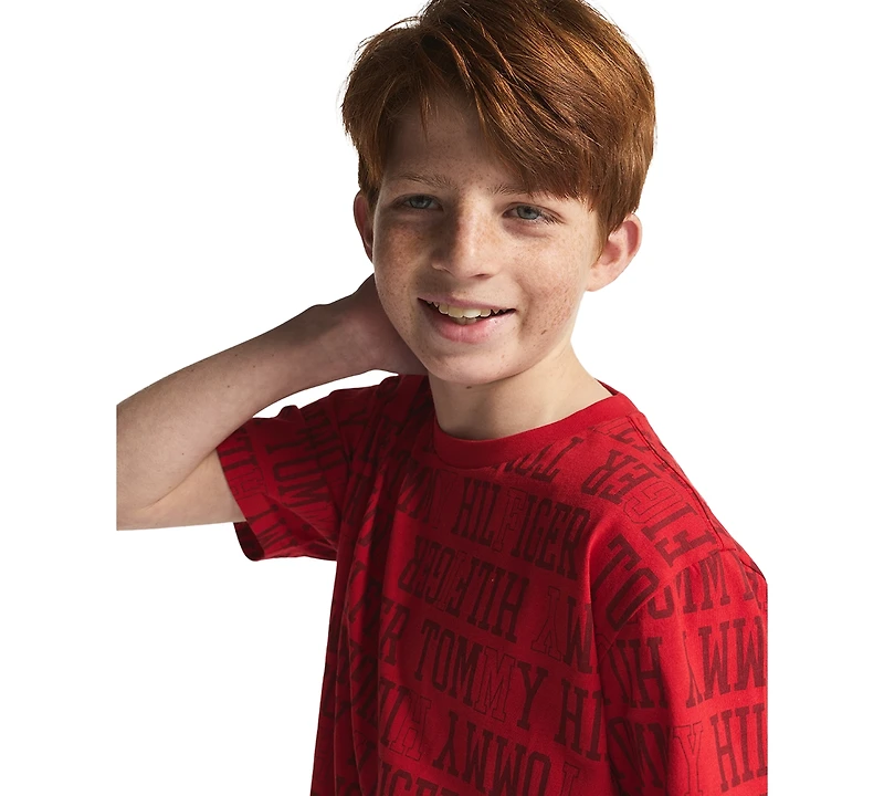 Tommy Hilfiger Boys' 8-20 All Over Print Short-Sleeve T-Shirt