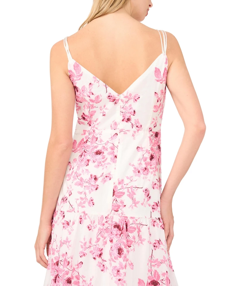 1.state Women's V-Neck Tiered Maxi Dress