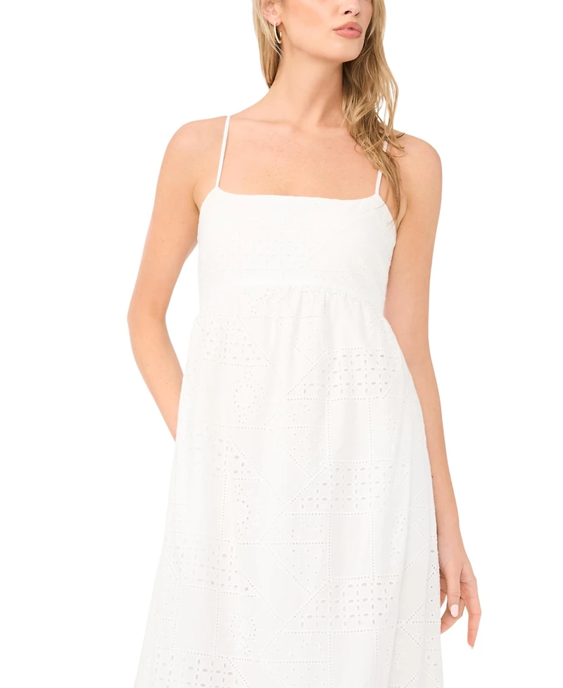 1.state Women's Square Neck Sweep Maxi Dress