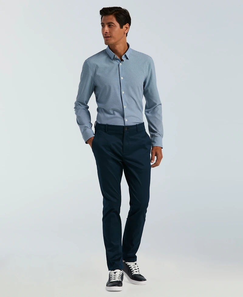 Perry Ellis Men's Slim-Fit Mini Geometric Print Shirt