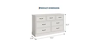 gaomon 7 Drawer Dresser for Bedroom, 55'' Wide Wooden Dressers with Metal Handle, Mid Century Modern Chest of Drawers