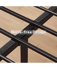 gaomon Bed Frame Industrial Platform With Headboard Easy Assembly Mattress Frame Retro Brown No Box Spring Needed