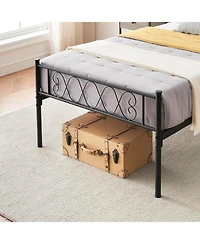 gaomon Metal Bed Frame With Headboard and Footboard Heart Design Platform For Kids No Box Spring