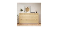 gaomon 7 Drawer Dresser for Bedroom, 54" Wide Modern Fluted Chest of Drawers, Wooden Storage Cabinet