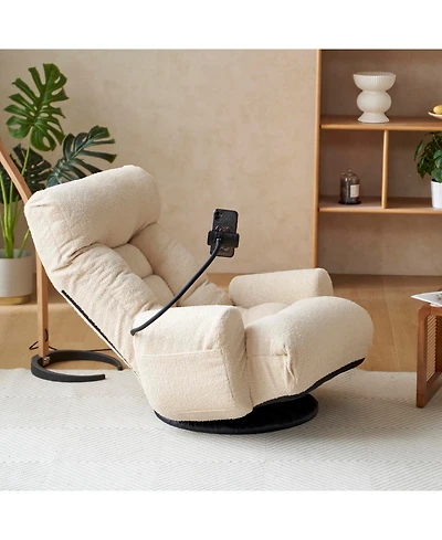 Streamdale Furniture Streamdale Ergonomic Lounge Chair with Spring Seat & Phone Holder