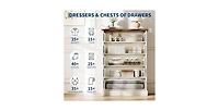 gaomon 5 Drawer Dresser for Bedroom, Tall Vertical Chest of Drawers