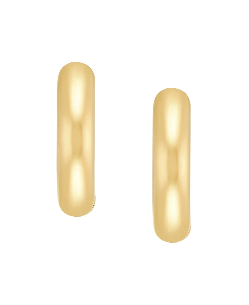 Macy's Reversible Hoop Earrings in 14k Yellow Gold-Plated Sterling Silver