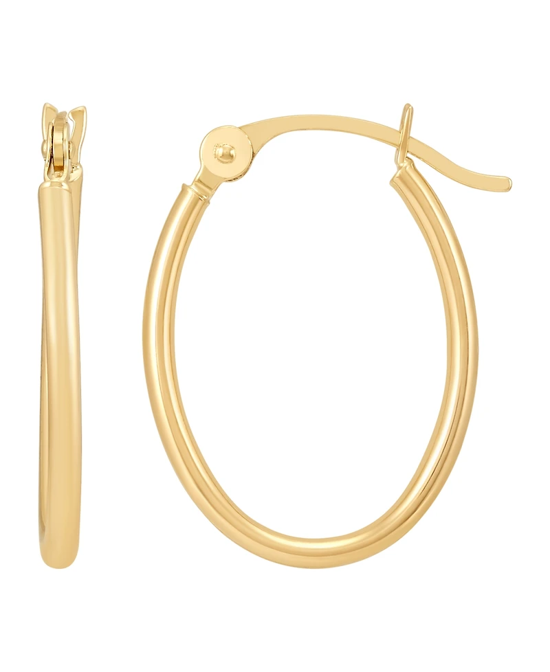 Macy's 2-Pc. Oval Hoop Earrings Set in 10k Yellow Gold