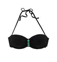 Lascana Women's Gem Detail Bandeau Bikini Swimsuit Top Bra Sizing