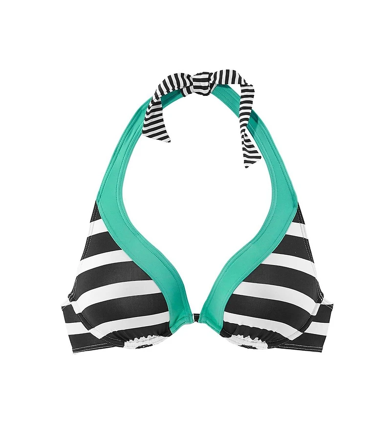 Lascana Women's Striped Underwire Bikini Swimsuit Top Bra Sizing