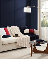 Tommy Hilfiger Rib Knit Flag Novelty Decorative Pillow, 11" x 18"