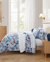 Tommy Hilfiger Paradise Cove Floral Cotton Reversible 3-Pc. Comforter Set, King