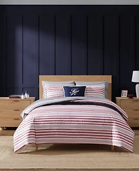 Tommy Hilfiger Mandalay Beach Stripe Cotton Reversible 3-Pc. Duvet Cover Set