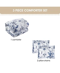 Stratford Park Hender Floral 3-Pc. Comforter Set