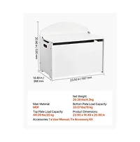 Slickblue Kids Storage Bench with Backrest and Safety Hinge Toy Box