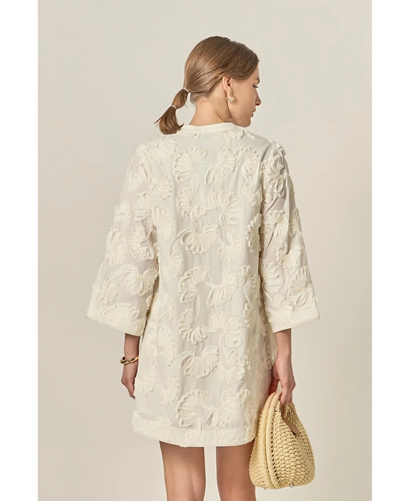 English Factory Oasis High Neck Lace Detailed Midi Dress