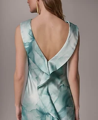 Donna Karan New York Women's Sleeveless Print Maxi Dress