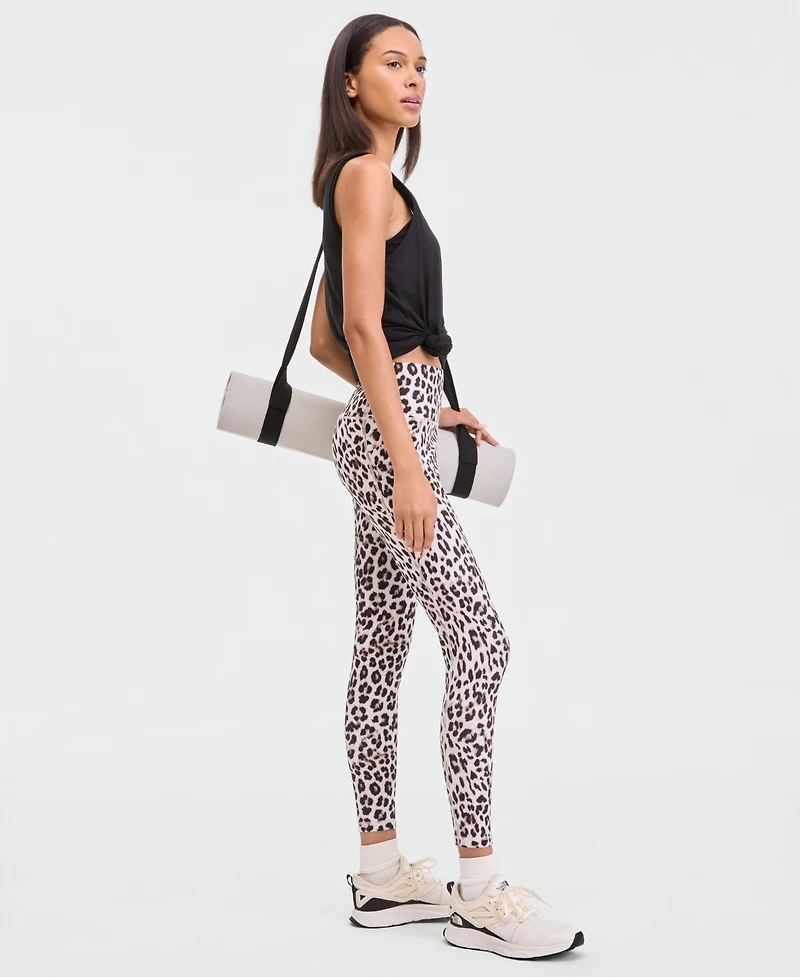 Id Ideology Women's Cheetah-Print 7/8 Compression Leggings, Macy's Exclusive