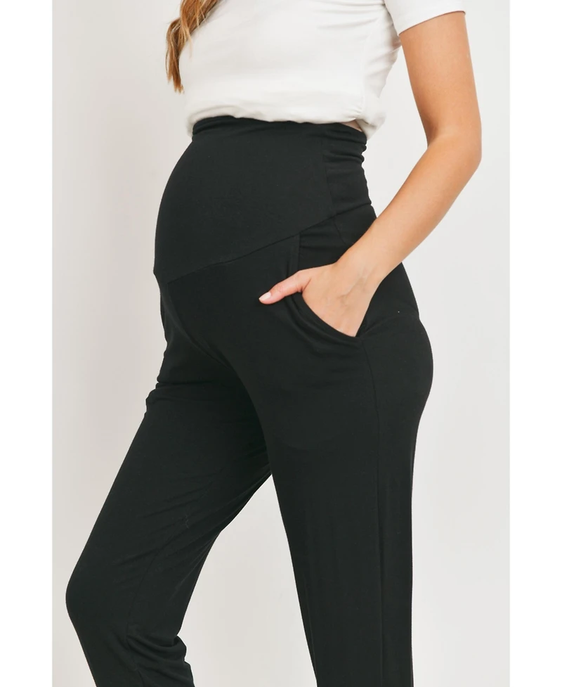 Hello Miz Maternity Over-the-Belly Relaxed Fit Joggers with Pockets