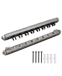 Gse Games and Sports Expert Piece Wood Billiard Pool Cue Rack Wall Mounted Holders, Pool Cue Wall Rack Set - Brushed - 8 cue