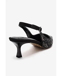 Prologue Shoes Women's Nella Embellished Slingback Pointed Toe Pump