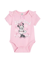 Disney Baby Girls' Minnie Mouse Jacket and Bodysuit Pant, 4-Piece Set