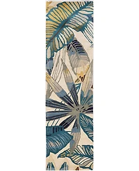 Kas Sparta Nassau 3154 Ivory/Teal 2'6" x 10' Runner Area Rug