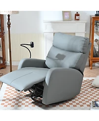 Flynama Swivel Rocker Recliner Chair 360 Degree Glider with Phone Holder for Bedroom Living Room Home Theater 330LBS Capacity