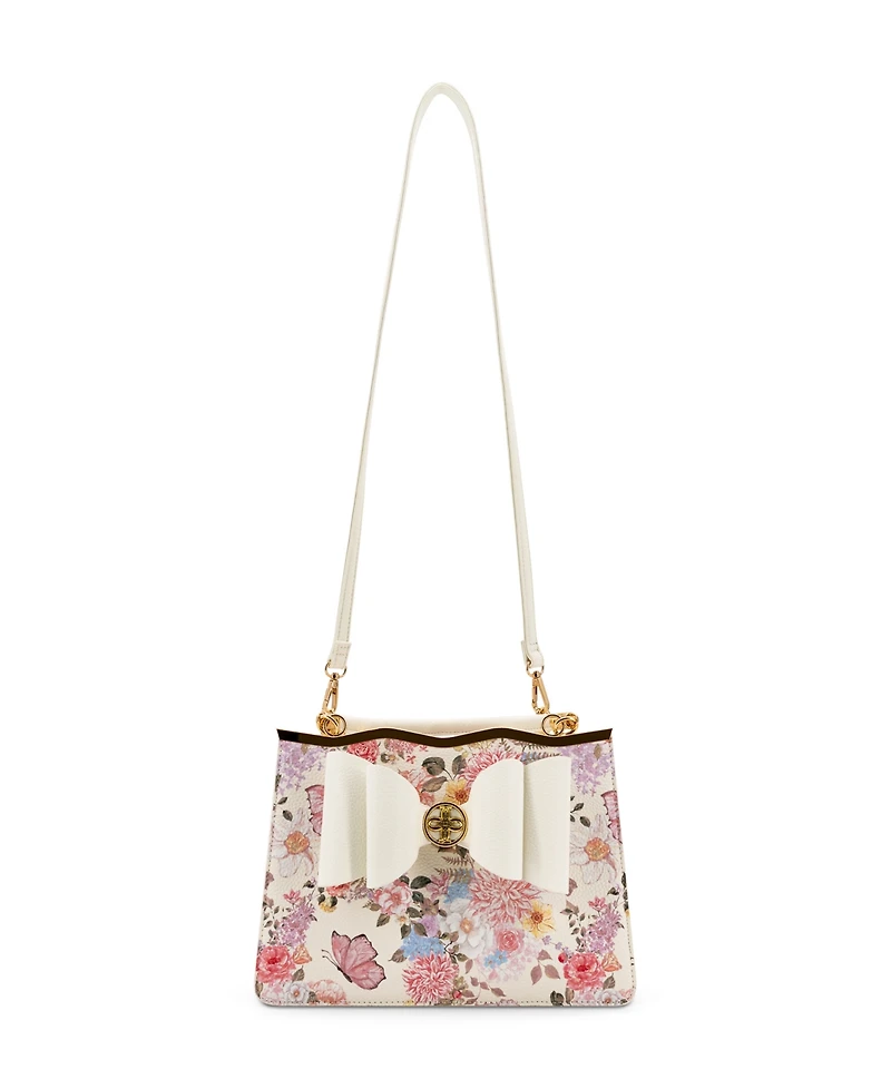 Like Dreams Amelie Floral Bow Small Satchel Bag