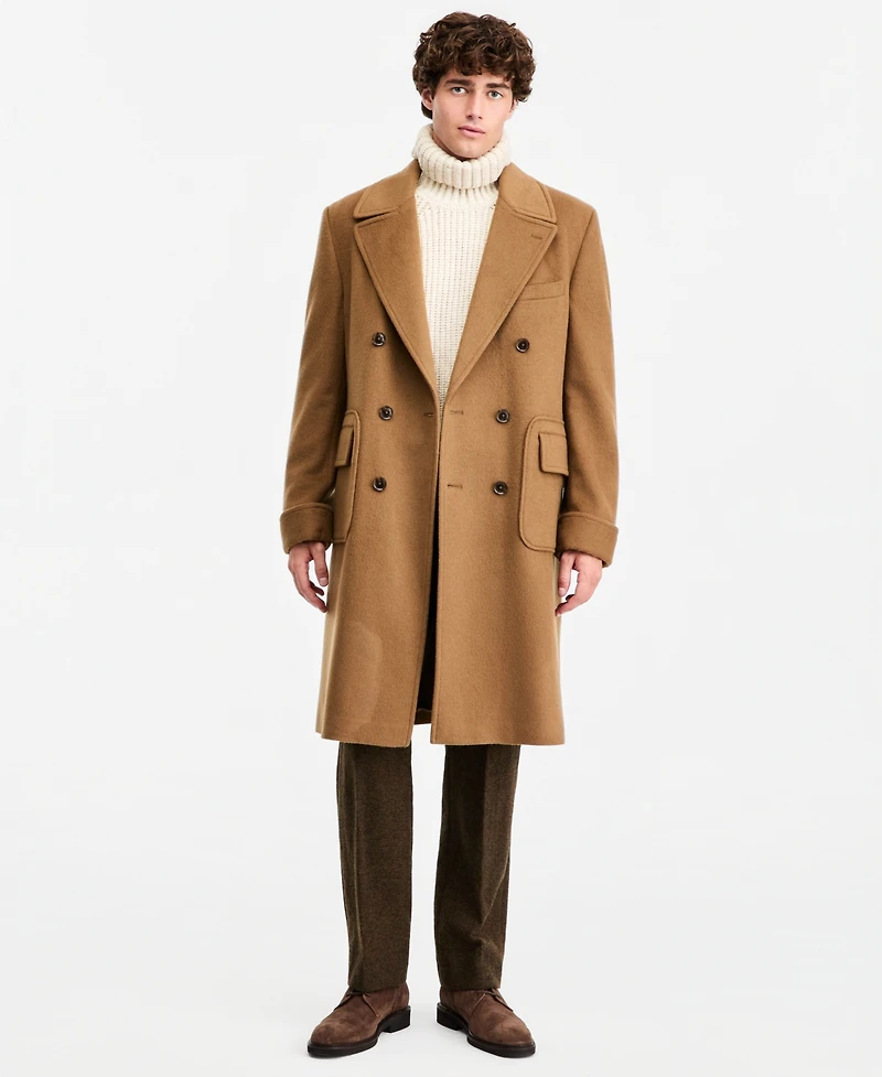 Tommy Hilfiger Men's Solid Wool Blend Modern-Fit Overcoat
