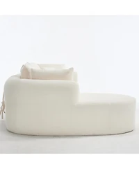 Streamdale Furniture 109" Modern Cloud Sofa with 7 Pillows & L-Shape Modular Design