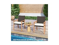 Slickblue Patio Rattan Dining Chairs Set of 2 with Removable Cushions
