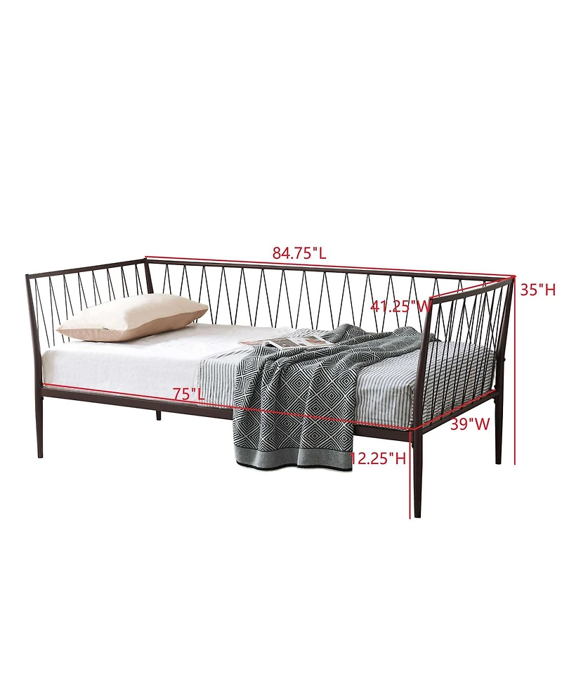Kings Brand Furniture Bella Metal Day Bed Stylish and Functional