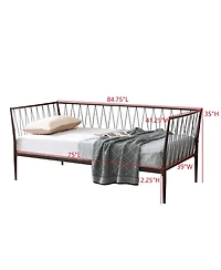Kings Brand Furniture Bella Metal Day Bed Stylish and Functional