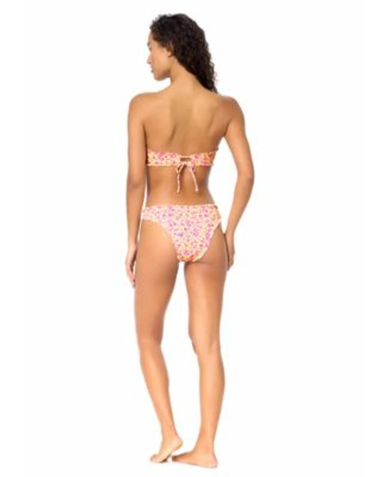 Raisins Womens Bandeau Neck Printed Swim Bikini Top Eli Printed Pull On Swim Bottoms