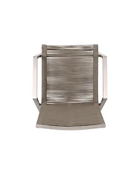 Streamdale Furniture Outdoor Modern Aluminum Dining Chair with Rope Seat