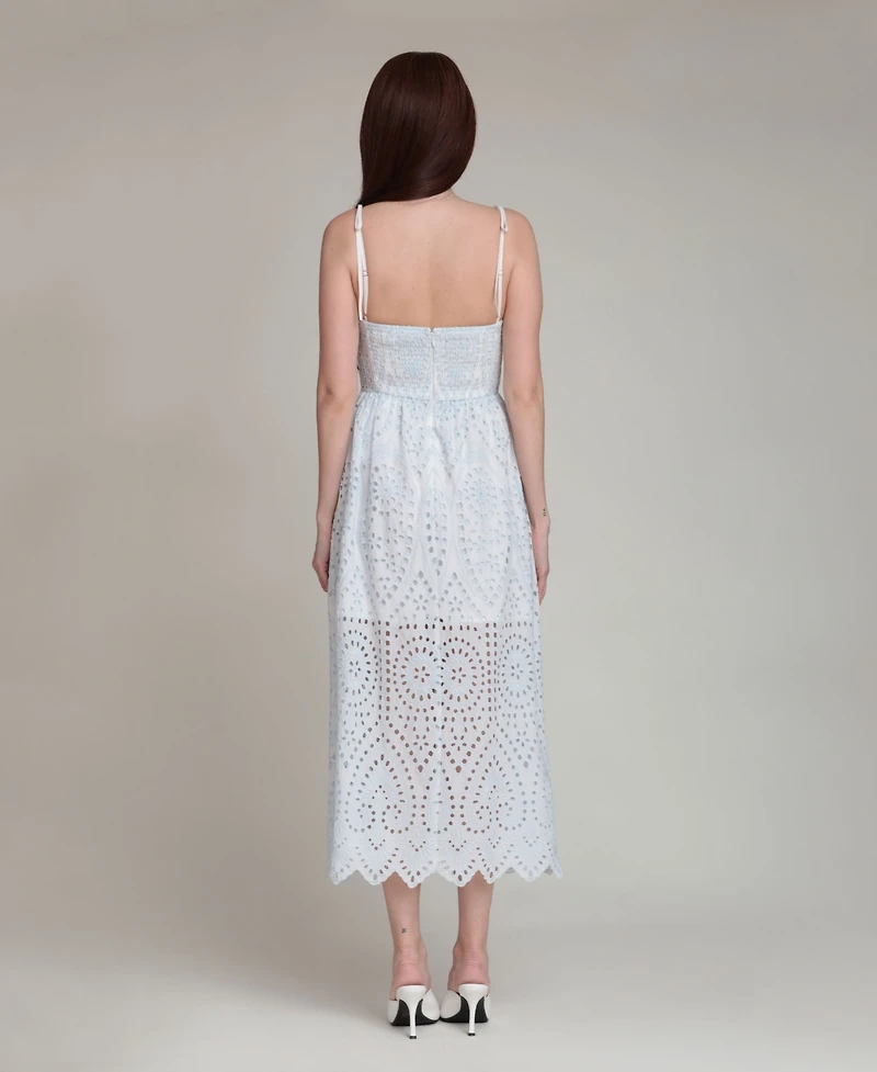 Avec Les Filles Women's Sweetheart Neck Midi Dress