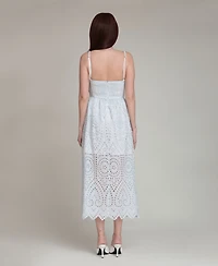 Avec Les Filles Women's Sweetheart Neck Midi Dress