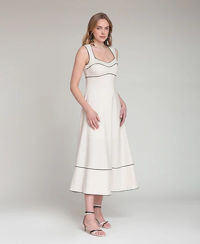 Avec Les Filles Women's Sweetheart Neck Midi Dress