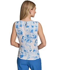 Calvin Klein Women's Pleated Crew Neck Camisole Top