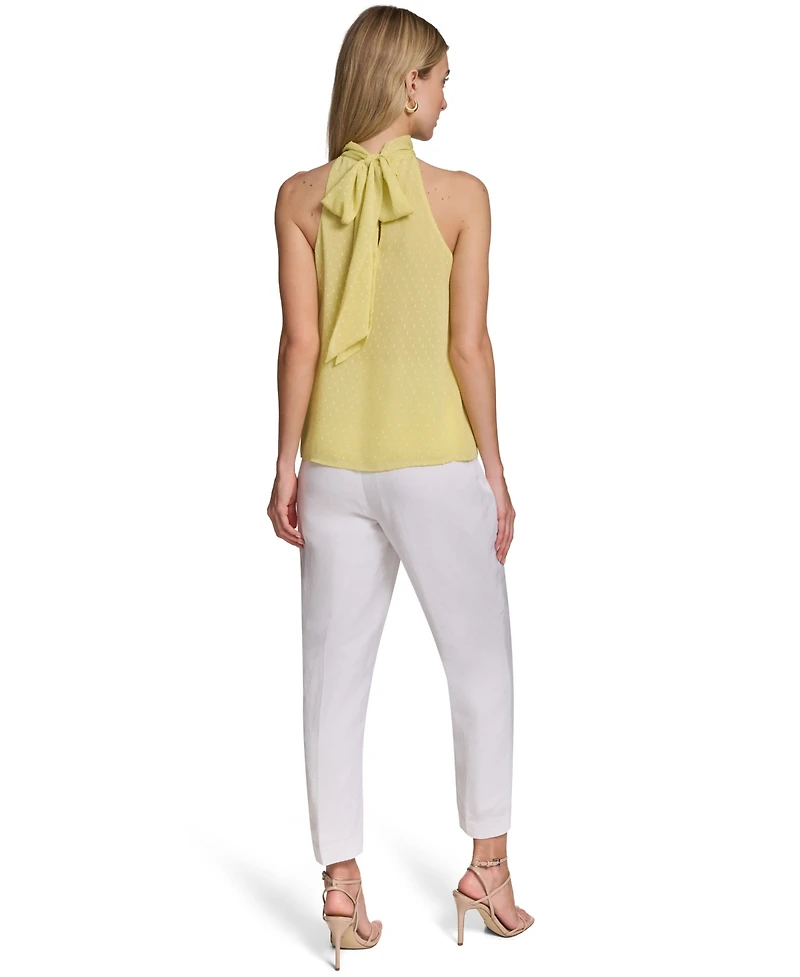 Calvin Klein Women's Sleeveless Pleated Turtleneck Top