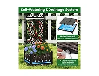 Slickblue Raised Garden Bed with Lattice Trellis & Self-Watering