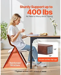 Mecale Set of 2 Wooden Folding Chairs with Cushion