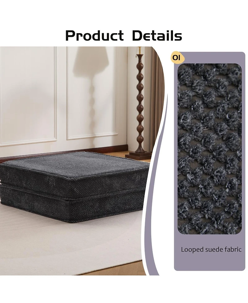 Streamdale Furniture Mahjong Sofa, Convertible Floor Sofa Bed