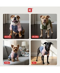 Aronkl Dog Hoodie Stretchy Warm Pet Sweatshirt with Leash Hole Soft Comfort Winter