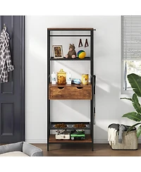 Aostirmotor 3-Height Adjustable Raised Dog Bowls – Feeding Station with Storage Shelves